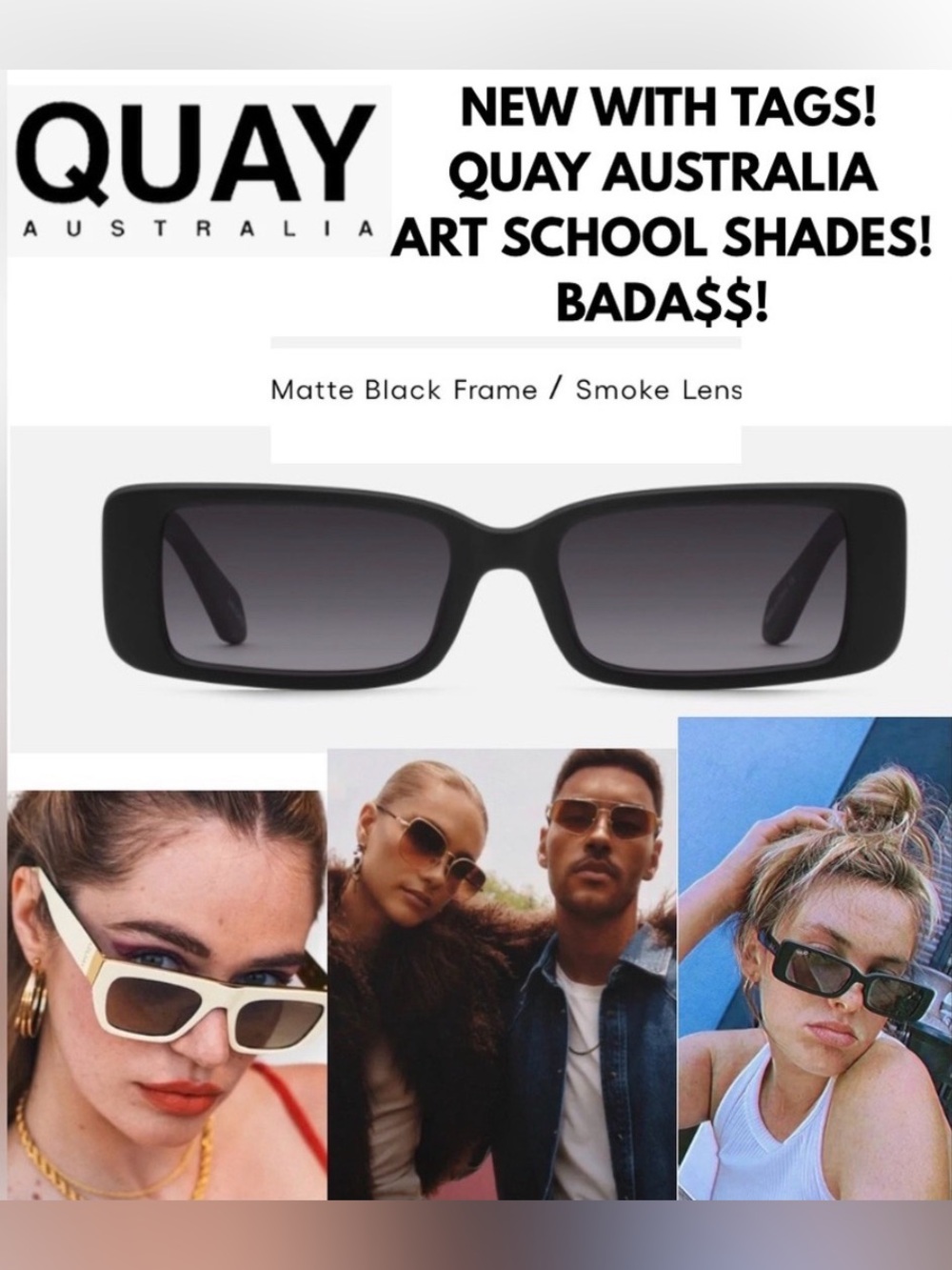 NWT! QUAY ARTSCHOOL SUNGLASSES! AWESOME-NESS! THEY ARE BLACK! 5 ⭐️ REVIEWS!